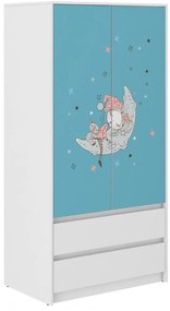 Detská šatníková skriňa so spiacim dievčatkom 180x55x90 cm