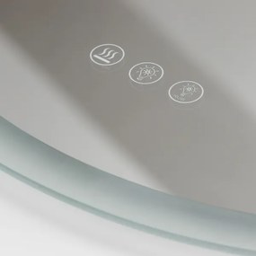 Brilagi-LED RGBW stmievateľné vyhrievané zrkadlo s podsvietením CLARA PRO LED/18W/230V priemer 60 cm IP44