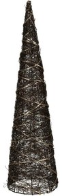 Vianočný LED kužeľ Browee tmavohnedá, 20 LED, 12 x 40 cm
