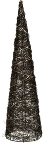 Vianočný LED kužeľ Browee tmavohnedá, 20 LED, 12 x 40 cm