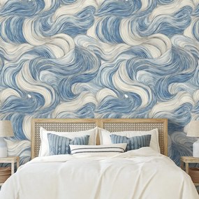 Fototapeta modré vlny v pohybe