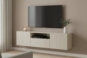 Závesná RTV skrinka Nicole 150 cm so zásuvkou a otvorenou poličkou - kašmír