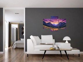 Obraz - Fialová krajina (90x60 cm)
