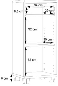 Kúpeľňová skrinka VENOM antracit/hnedá