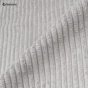 Svetlosivá menčestrová rozkladacia rohová pohovka (variabilná) Sara – Ropez