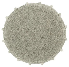 Svetlozelený prateľný ručne tkaný bavlnený detský koberec ø120 cm Bubbly Olive – Lorena Canals