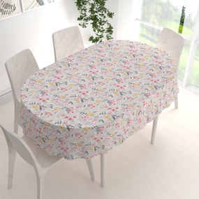 Biante Dekoračný oválny obrus PML-087 Červeno-oranžové lístky 50x100 cm