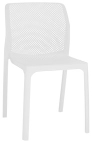 Stohovateľná stolička, biela/plast, LARKA