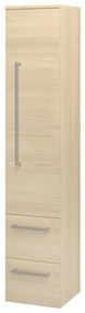 Mereo Mereo, Bino, kúpeľňová skrinka vysoká 163 cm, pravé otváranie, biela, biela/dub, MER-CN638