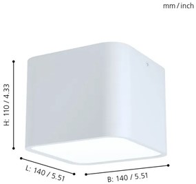 Eglo 99281 - Stropné svietidlo GRIMASOLA 1xE27/28W/230V