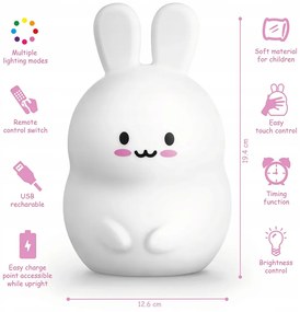 Vulpi Nočna lampička pre deti LED Magic Rabbitilo