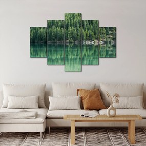 Obraz - Ihličnany pri jazere (150x105 cm)