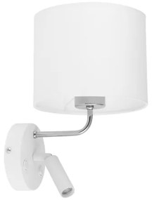 LED Flexibilné svietidlo RICHI 1xE27/15W/230V + LED/3W/230V biela