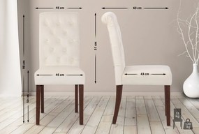Jedálenská stolička Lisburn - zamat - Krémová