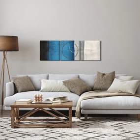 Obraz - Abstrakcia (s hodinami) (90x30 cm)