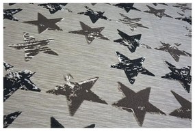 Kusový koberec PP Hviezdy hnedý 80x150cm
