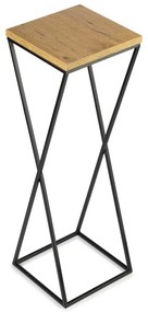 STOJAN NA KVETINÁČ LOFT6 70X24X24 CM ČIERNA/HNEDÁ