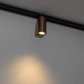 Moderný tmavo bronzový reflektor pre 1-fázový koľajnicový systém GU10 35mm - Iconic Ruby Honey