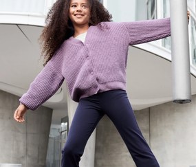 Detský ženilkový pletený svetrík, levanduľový