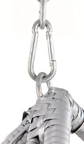 Závesné hojdacie kreslo EGGY šedé/čierne