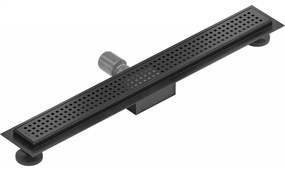 Mexen Flat nerezový sprchový žľab 50 cm vzor M08, čierna, 1725050-15