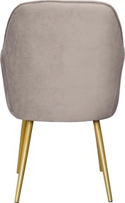 Šedá jedálenská stolička so zlatými nohami Gilda - 58*56*83 cm