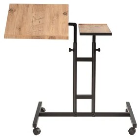 Polohovateľný stôl GLEN 87x67 cm hnedá/čierna