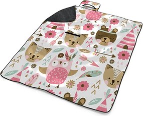 Sablio Plážová deka Lesné zvieratká: 200x140 cm