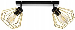 Stropné svietidlo NUVOLA 1, 2x zlaté drôtené tienidlo, (výber z 2 farieb konštrukcie - možnosť polohovania)