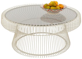 Lisboa konferenčný stolík biely Ø86 cm