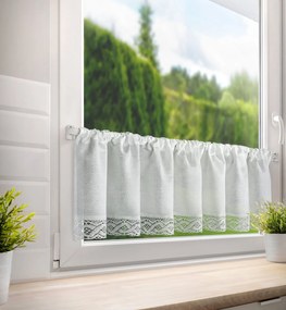 KRÁTKA ZÁCLONA NA PÁSKE VINCE 150X30 CM BIELA