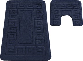 DY Kúpeľňová sada koberčekov s výrezom Montana Ethnic - tmavomodrá