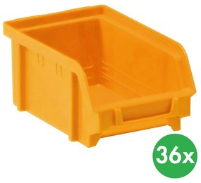 ArtPlast Plastové boxy BASIC, 103 x 166 x 73 mm, 36 ks, žltooranžová