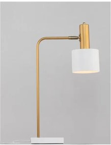Rustikálna stolová lampa Paz biele
