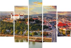 Obraz - Panorama Bratislavy, Slovensko (150x105 cm)