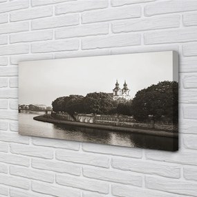 Obraz na plátne Krakow River bridge 140x70 cm