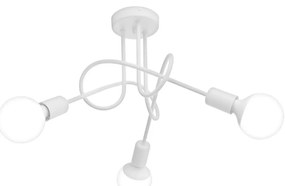 Detský prisadený luster OXFORD 3xE27/15W/230V biela