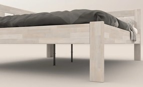 Rohová posteľ so zástenou vľavo Tema L 180x200 cm, bielený buk