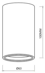Bodové svietidlo GENESIS 1xGU10/8W/230V 10 cm zlatá