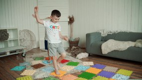 OrtoNature Masážne ortopedické podložky súprava 8 ks - pastelové