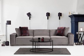 Dizajnová 3-miestna sedačka Valtina 300 cm sivá