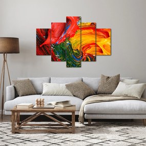 Obraz - Modrenie abstrakcie štetcom (150x105 cm)