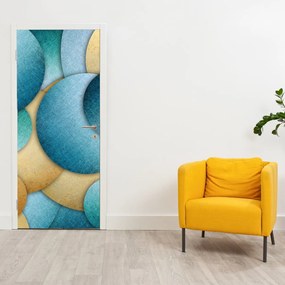 Fototapeta na dvere - Abstrakcie, kruhy (95x205cm)