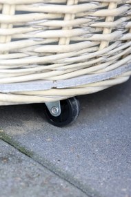 Chic Antique Prútený obal na kvetináč na kolieskach French L