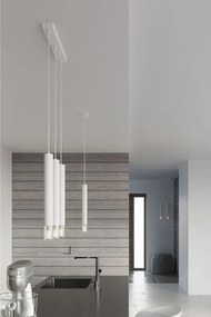 Biele kovové závesné svietidlo ø 8 cm Vittoria – Sollux