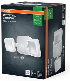 Osram - LED vonkajší nástenný reflektor so senzorom BATTERY 2xLED/5W/4xD IP54