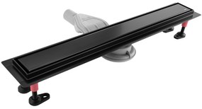 Rea NEOX Superflow, odtokový sprchový žľab 90 cm, čierna matná, REA-G7808