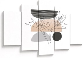 Obraz - Line art kvety N⁰2 (150x105 cm)