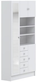 Biela kúpeľňová skrinka 90x182 cm Combi – TemaHome