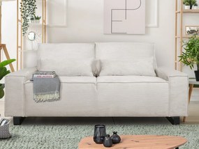 Dvojmiestna pohovka Cassino, krémová štruktúrovaná látka